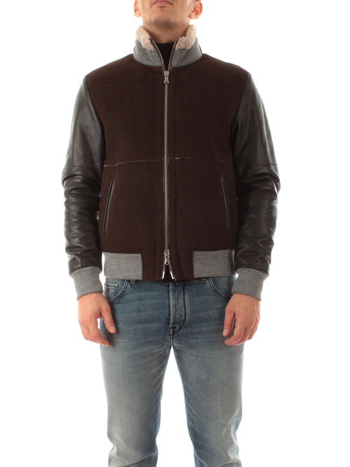 Bruto SHEARLING YUMA bomber in montone da uomo moro