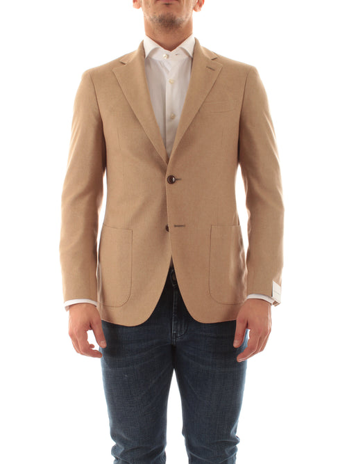 Luigi Bianchi Mantova blazer monopetto da uomo beige