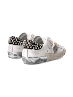 Philippe Model PARIS LOW sneakers con borchie da donna blanc