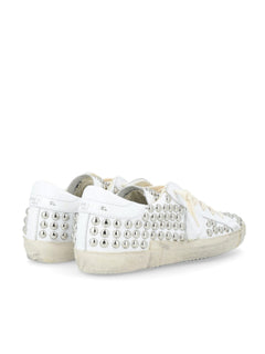 Philippe Model PARIS LOW sneakers con borchie blanc da donna