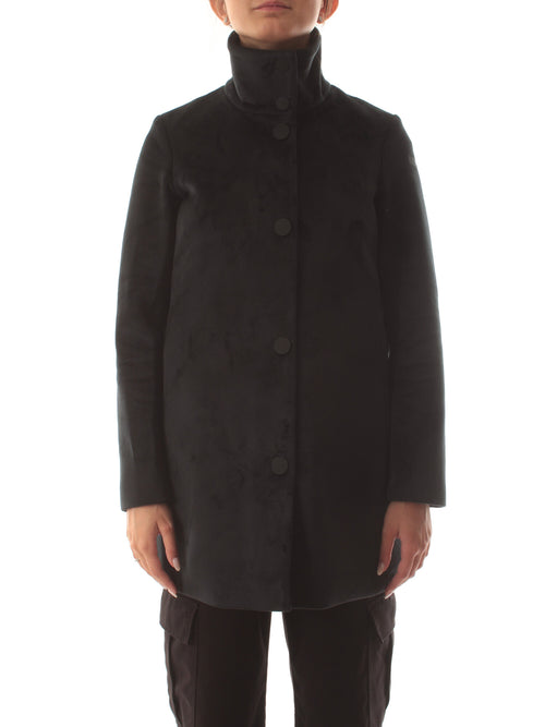 RRD-ROBERTO RICCI DESIGNS VELVET NEO COAT DA DONNA NERO