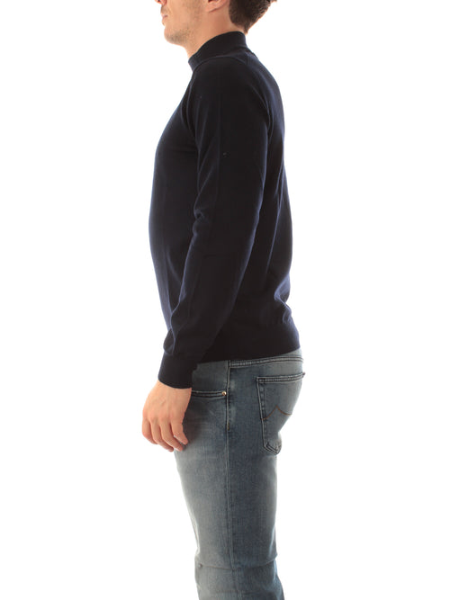 Tagliatore maglia lupetto da uomo blu