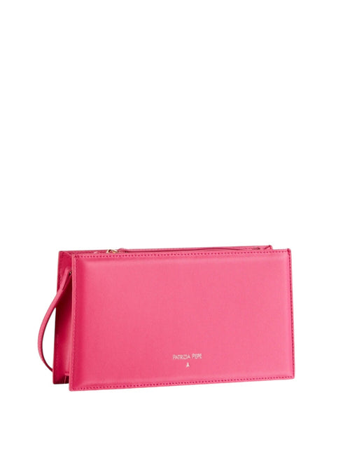 Patrizia Pepe borsa a tracolla in pelle rosa orchid da donna