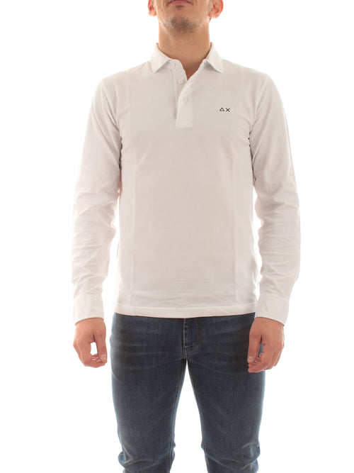 Sun 68 polo shirt collar da uomo bianco