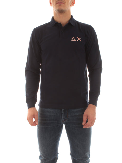 Sun 68 polo big logo da uomo navy blue