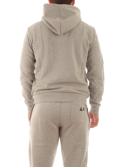 Sun 68 HOOD ZIP felpa da uomo grigio