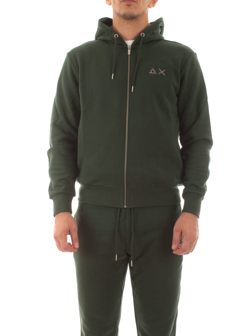 Sun 68 HOOD ZIP felpa da uomo verde