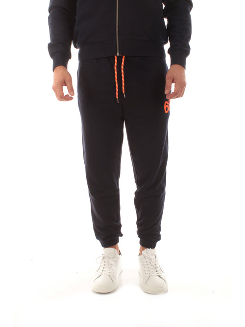 Sun 68 LONG PANT PATCH FLUO joggers da uomo navy blue