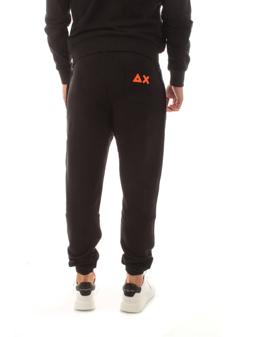 Sun 68 LONG PANT PATCH FLUO joggers da uomo nero