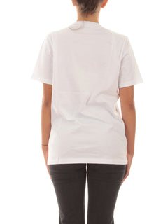 Patrizia Pepe T-shirt con paillettes da donna bianco ottico