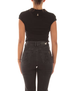 Patrizia Pepe body in jersey con micro borchie e cut-out da donna nero