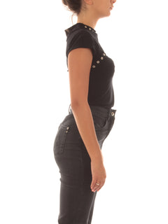 Patrizia Pepe body in jersey con micro borchie e cut-out da donna nero