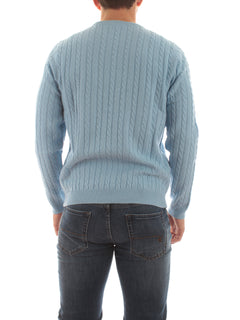 Sun68 round cable maglia da uomo sky blue