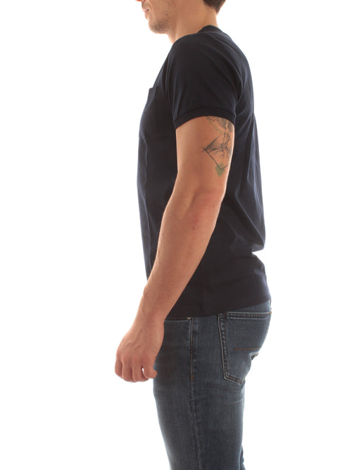 Sun 68 T-shirt solid luxury da uomo navy blue