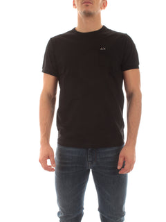 Sun 68 T-shirt solid luxury da uomo nero