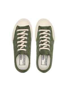 Superga 2432 WORKS HAIRY SUEDE SNEAKER MILITARY GREEN/OFF WHITE