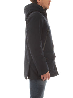 Woolrich PARKA IN TECH SOFTSHELL DA UOMO MELTON BLUE