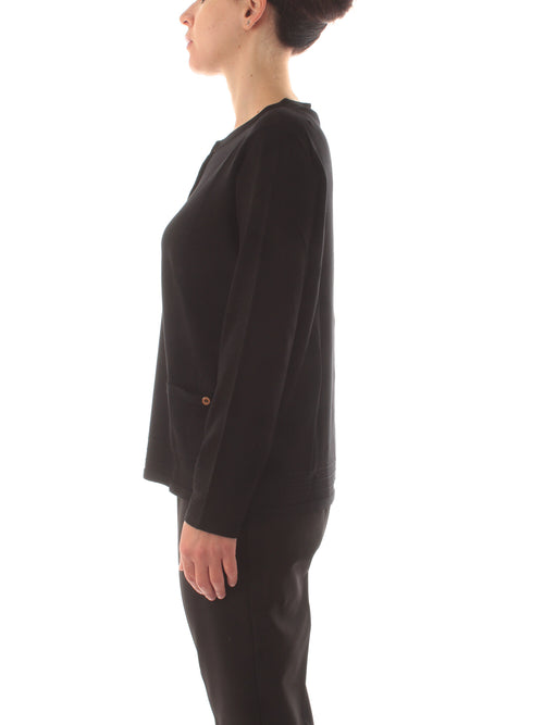 Luisa Viola cardigan in viscosa comfort da donna nero