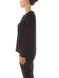 Luisa Viola cardigan in viscosa comfort da donna nero