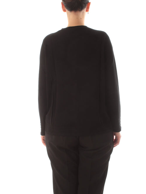 Luisa Viola cardigan in viscosa comfort da donna nero