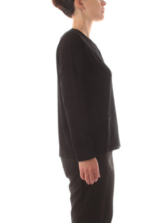 Luisa Viola cardigan in viscosa comfort da donna nero