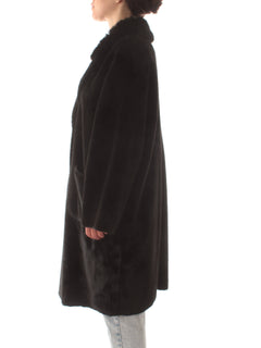 Luisa Viola cappotto soft-touch da donna nero