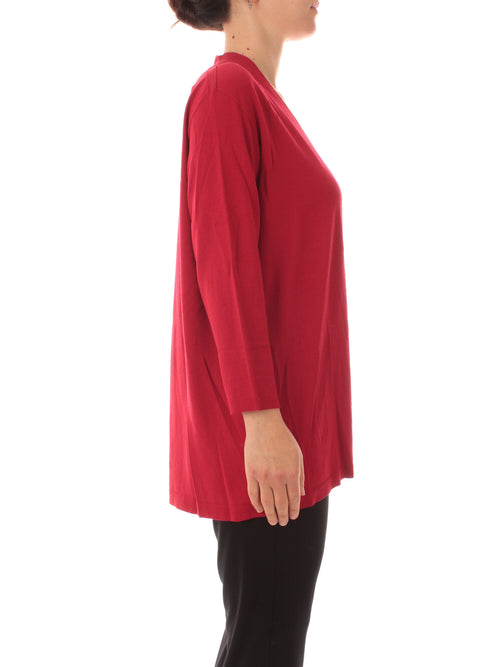 Persona By marina Rinaldi MENTA cardigan da donna rosso rubino