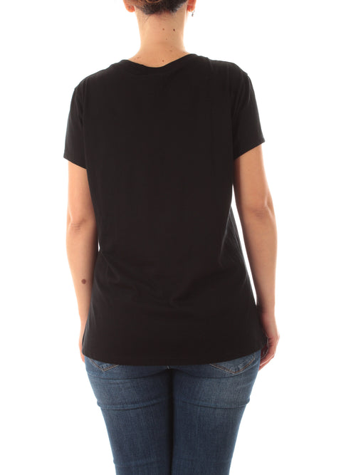 Marina Talia t-shirt con strass da donna nero