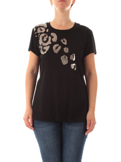 Marina Talia t-shirt con strass da donna nero