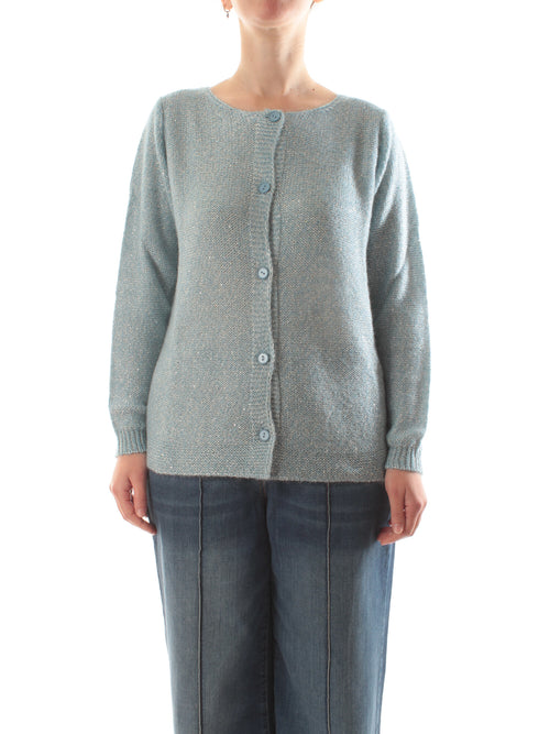 Persona By Marina Rinaldi CESTINO cardigan da donna azzurro