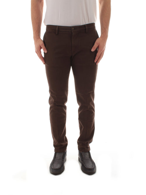 Re-hash MICHELANGELO pantalone chinos da uomo marrone