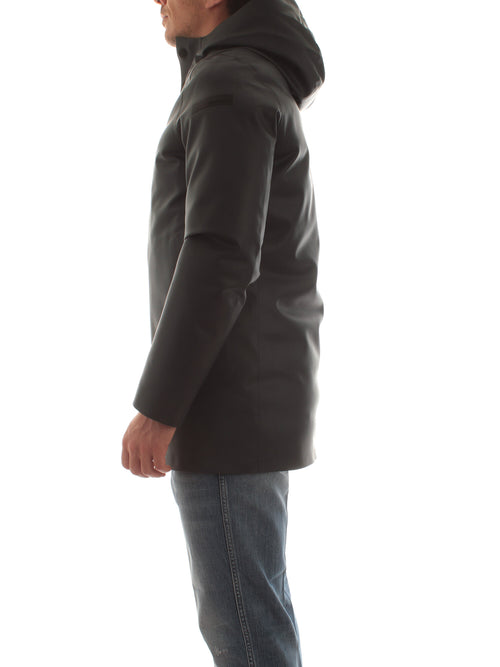 RRD-ROBERTO RICCI DESIGNS RUBBER DOUBLE PARKA DA UOMO PIOMBO