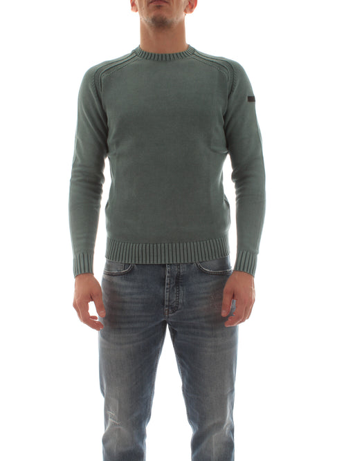 RRD-ROBERTO RICCI DESIGNS TECHNO WASH MAGLIA DA UOMO CELESTE