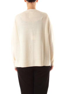 Corte dei gonzaga gold cardigan da donna bianco seta