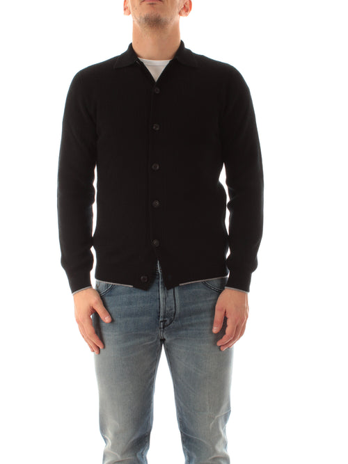 Fedeli blouson in cashmere da uomo nero/grey