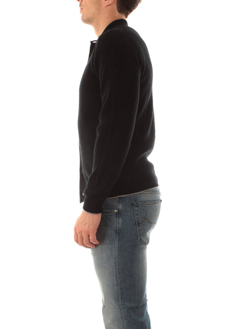 Fedeli blouson in cashmere da uomo nero/grey
