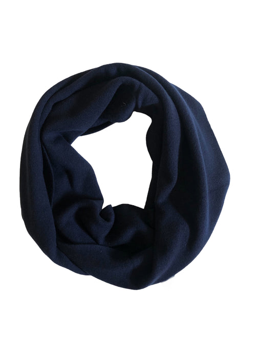 Kangra sciarpa tubica in puro cashmere da uomo blu