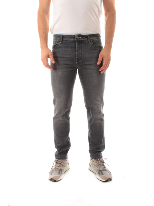 Jacob Cohen jeans scott cropped carrot slim da uomo grigio