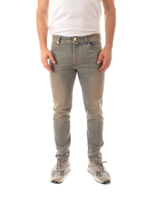 Jacob Cohen jeans scott cropped carrot slim da uomo denim sabbiato