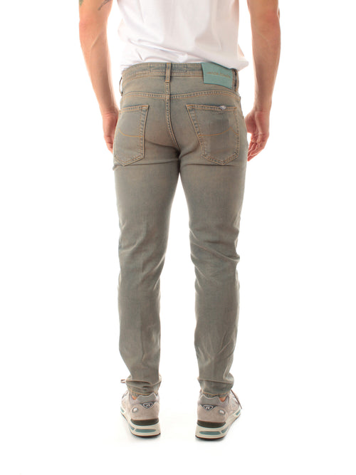 Jacob Cohen jeans scott cropped carrot slim da uomo denim sabbiato