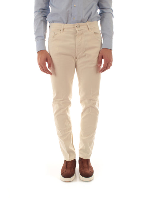 Jacob Cohen jeans scott cropped carrot slim da uomo gesso