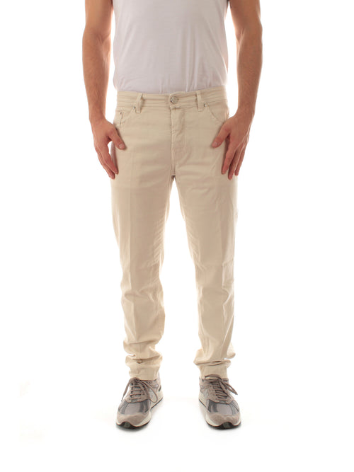 Jacob Cohen jeans scott cropped carrot slim da uomo gesso