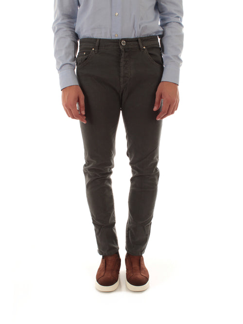Jacob Cohen jeans scott cropped carrot slim grigio da uomo