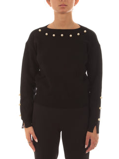 Twinset Actitude maglia con perle da donna nero