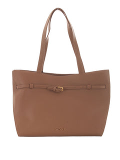 Twinset tote bag in pelle da donna chocolate malt