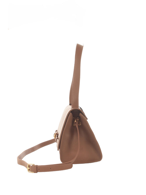 Twinset borsa in pelle da donna chocolate malt