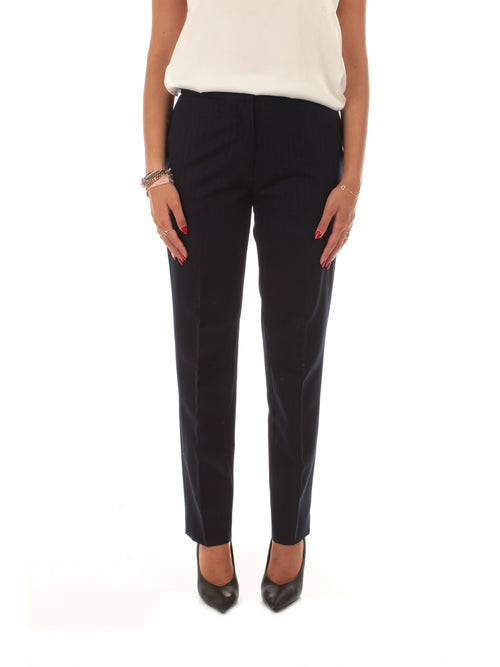 Twinset pantaloni da donna indaco gessato lurex