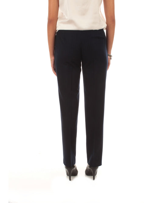 Twinset pantaloni da donna indaco gessato lurex