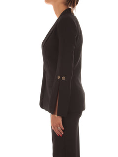 Twinset blazer con bottoni Oval T da donna nero