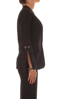 Twinset blazer con bottoni Oval T da donna nero